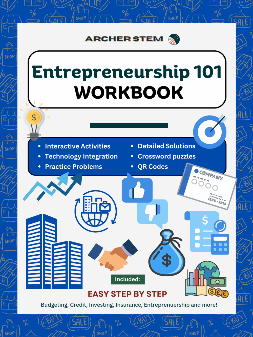 Entrepreneurship 101 Workbook by Archer STEM – Business and Marketing Skills for Students